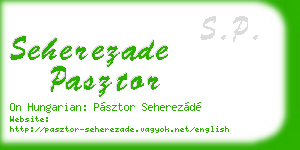 seherezade pasztor business card